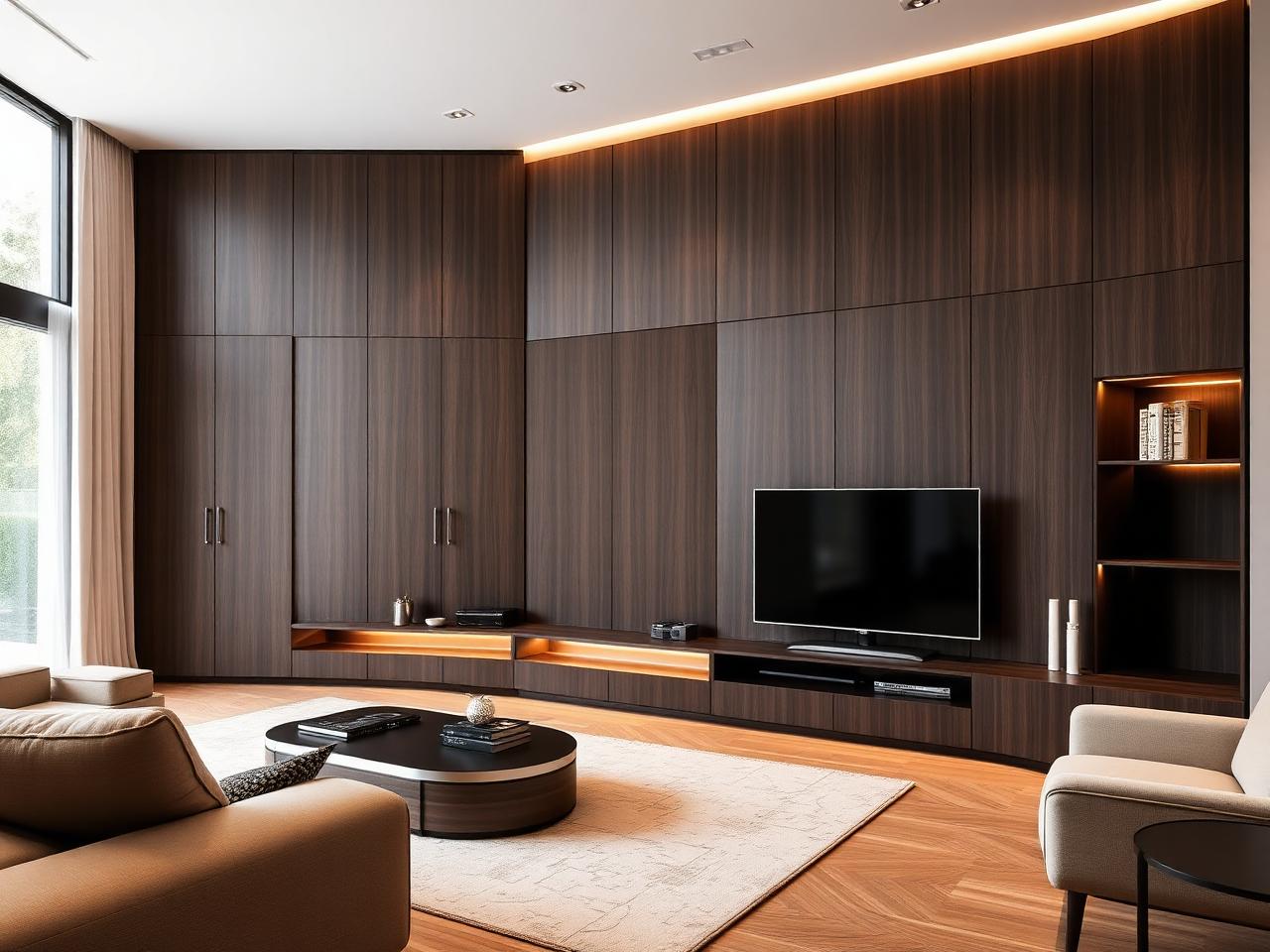 Floor-to-Ceiling TV Wall